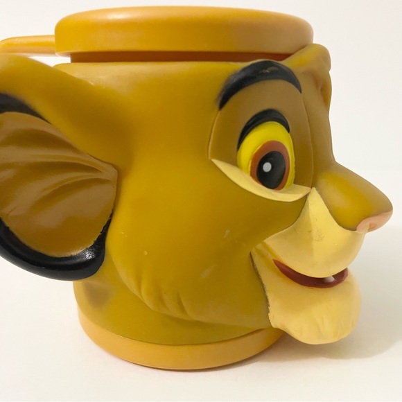 Vintage Disney The Lion King Simba 3D Plastic Mug Cup - Picture 9 of 16